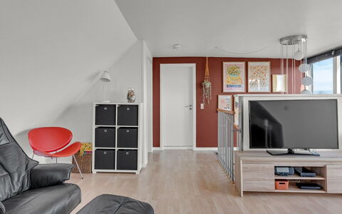 Angret - 380M from the Sea: Furniture, Interior Design, Flooring, Floor, Wood, Ceiling, Room, Television, Living Room, Apartment