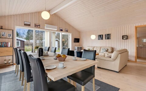 Vilhelm - 7.5Km from the Sea: Wood, Home, Ceiling, Interior Design, Furniture, Wood Flooring, Kitchen & Dining Room Table, Living Room, Hardwood, Cottage