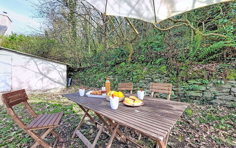 La Chapelle: Furniture, Outdoor Furniture, Wood, Table, Outdoor Table, Chair, Kitchen & Dining Room Table, Garden, Shade, Backyard