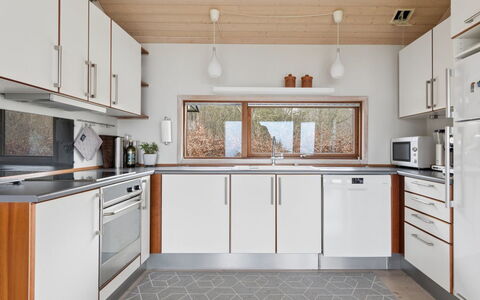 Heike - 650M from the Sea: Kitchen, Kitchen Appliance, Countertop, Major Appliance, Flooring, Wood, Interior Design, Home Appliance, Cabinetry, Furniture