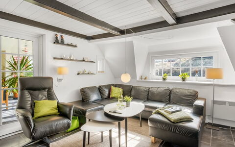 Reika - 500M from the Sea: Furniture, Interior Design, Couch, Flooring, Wall, Ceiling, Living Room, Floor, Lighting, Home