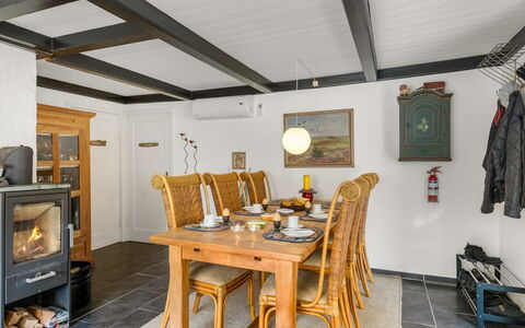 Reika - 500M from the Sea: Furniture, Wood, Interior Design, Flooring, Floor, Chair, Room, Ceiling, Living Room, Apartment