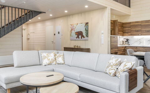 Villa Lumo: Wood, Flooring, Furniture, Interior Design, Couch, Floor, Living Room, Home, Wood Flooring
