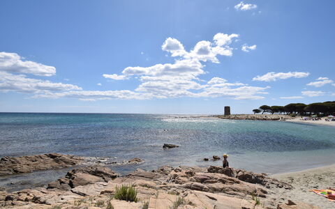 Appartamento Tamara, Budoni: Blue, Water, Body Of Water, Beach, Coast, Coastal And Oceanic Landforms, Sea, Horizon, Shore, Summer