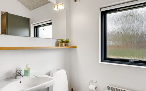 Anttoni - 350M from the Sea: Wall, Interior Design, Plumbing Fixture, Ceiling, Lighting, Home, Bathroom, Room, Tap, Light Fixture