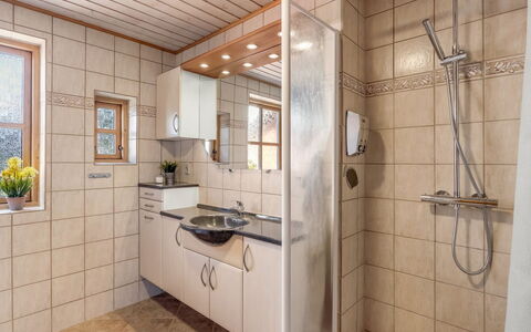 Elza - 700M from the Sea: Plumbing Fixture, Flooring, Interior Design, Sink, Tap, Floor, Bathroom, Bathroom Sink, Plumbing, Ceiling