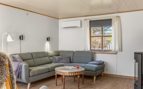 Elza - 700M from the Sea: Furniture, Interior Design, Flooring, Floor, Wood, Couch, Ceiling, Living Room, Wood Flooring, Room