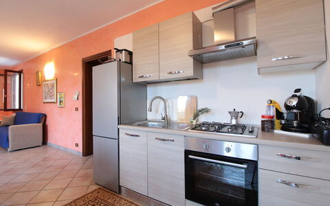 Villa Camerini, Nature, Bikes and Beaches: Kitchen, Kitchen Sink, Major Appliance, Kitchen Appliance, Interior Design, Furniture, Countertop, Room, Cabinetry, Flooring
