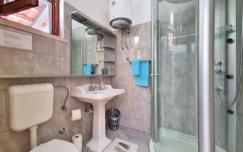 Blue: Plumbing Fixture, Interior Design, Sink, Bathroom Sink, Flooring, Floor, Bathroom, Room, Plumbing, Tap