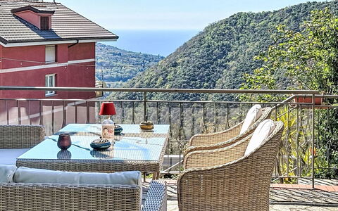Canepa: Furniture, Outdoor Furniture, Chair, Porch, Balcony, Outdoor Table, Deck, Resort, Mountain Range, Eco Hotel