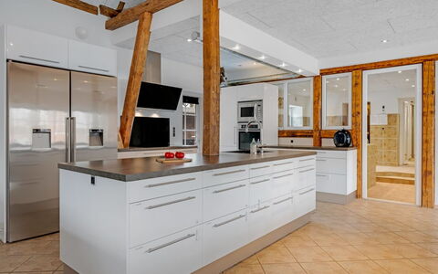 Blaguna - 9Km to the Fjord: Flooring, Wood, Floor, Ceiling, Kitchen, Interior Design, Countertop, Wood Flooring, Cabinetry, Furniture