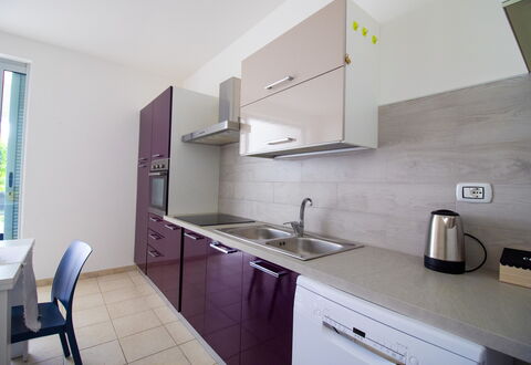 Villa i Gabbiani Otranto: Kitchen, Countertop, Kitchen Appliance, Major Appliance, Flooring, Interior Design, Cabinetry, Sink, Furniture, Kitchen Sink