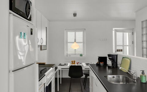 Alwina - 900M from the Sea: Interior Design, Ceiling, Kitchen, Flooring, Major Appliance, Floor, Kitchen Appliance, Light Fixture, Countertop, Lighting