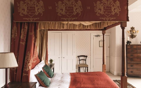 Innes House: Furniture, Interior Design, Bedroom, Wood, Flooring, Bed, Floor, Ceiling, Lighting, Room