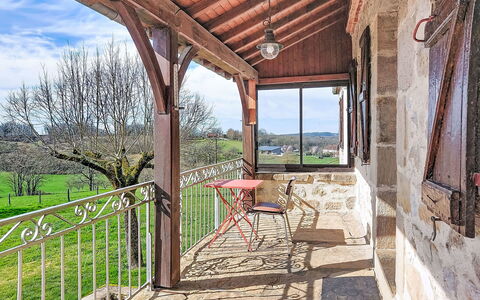Maison de la Chapelle: Porch, Architecture, Door, Balcony, Cottage, Garden, Shade, Estate, Outdoor Structure, Yard