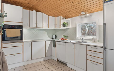 Ansberga - 3.2Km to the Fjord: Kitchen, Kitchen Appliance, Countertop, Wood, Major Appliance, Interior Design, Flooring, Ceiling, Cabinetry, Lighting
