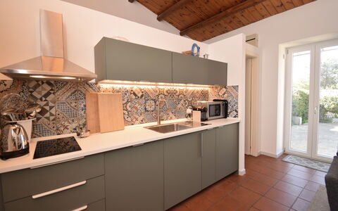 Villa Il Carato, Private Pool, Modica: Kitchen, Countertop, Kitchen Appliance, Interior Design, Major Appliance, Flooring, Cabinetry, Kitchen Stove, Floor, Furniture