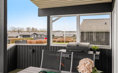 Danail - 250M from the Sea: Ceiling, Porch, Shade, Deck, Balcony, Outdoor Furniture, Glass, Wood Stain, Chair, Outdoor Structure