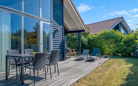 Safina - 1Km from the Sea: Blue, Cottage, Shade, Porch, Deck, Siding, Plank, Hardwood, Eco Hotel, Outdoor Furniture