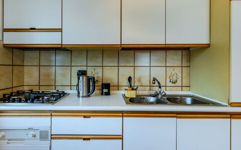 Lidia: Kitchen, Kitchen Appliance, Countertop, Major Appliance, Interior Design, Wood, Cabinetry, Kitchen Stove, Kitchen Sink, Stove