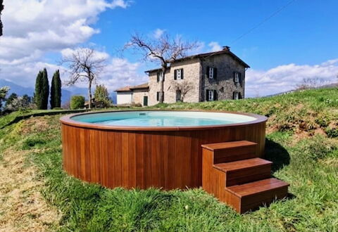 Il Colle di Tiglio: Swimming Pool, Wood Stain, Garden, Landscaping, Yard, Estate, Backyard, Water Feature, Hardwood