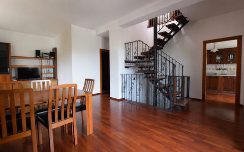 Villa Margi: Flooring, Floor, Interior Design, Wood Flooring, Wood, Room, Laminate Flooring, Ceiling, Home, Hardwood
