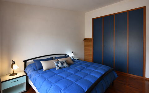 Villa Margi: Bed, Bedroom, Furniture, Interior Design, Bedding, Bed Sheet, Wood, Flooring, Room, Floor