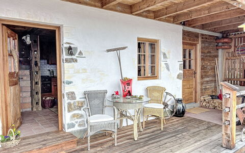 Mirnock-Chalet: Wood, Furniture, Cottage, Door, House, Home, Chair, Hardwood, Porch, Deck