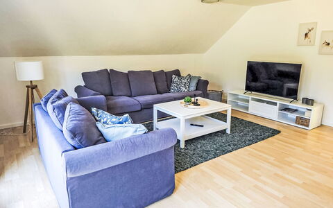 Reitstallweg: Furniture, Couch, Flooring, Interior Design, Living Room, Floor, Room, Home, Lighting