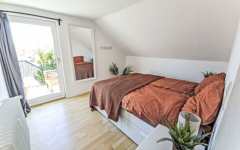 Reitstallweg: Interior Design, Furniture, Bedroom, Wood, Flooring, Floor, Bed, Room, Wood Flooring, Ceiling