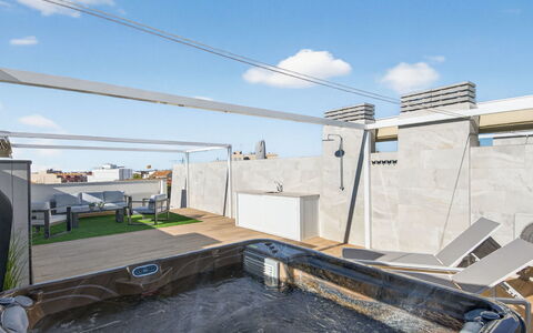 Azure Terras Private Rooftop Spa: Composite Material, Swimming Pool, Hotel, Resort, Plumbing Fixture, Tile, Penthouse Apartment, Aluminium