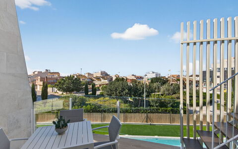 Azure Terras Private Rooftop Spa: Residential Area, Urban Design, Apartment, Balcony, Estate, Swimming Pool, Shade, Landscaping, Villa, Eco Hotel