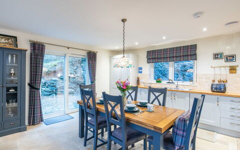 Glenmoriston Estate (2 Cottages): Furniture, Outdoor Furniture, Outdoor Table, Chair, Table, Garden, Backyard, Shade, Patio, Eco Hotel