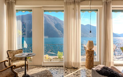 Casa Silvana: Furniture, Interior Design, Window Treatment, Eco Hotel, Sea, Chair, Resort, Curtain, Window Covering, Mountain Range