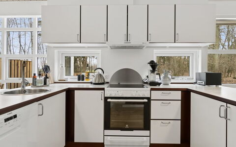 Aarre - 1Km from the Sea: Kitchen, Kitchen Appliance, Flooring, Countertop, Interior Design, Major Appliance, Cabinetry, Furniture, Kitchen Stove, Floor