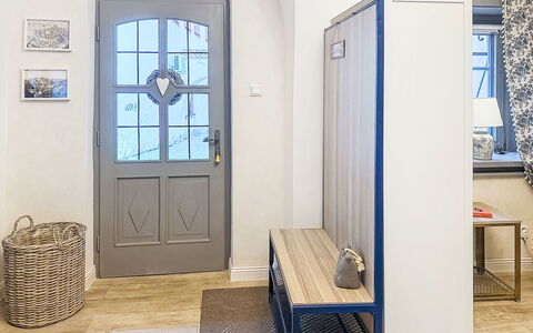 Luxury Suite 244: Flooring, Wall, Floor, Interior Design, Wood, Door, Furniture, Home, Lighting, Home Door