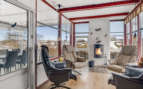 Dimo - 75M to the Fjord: Winter, Snow, Freezing, Daylighting, Chair, Log Cabin, Outdoor Structure, Beam