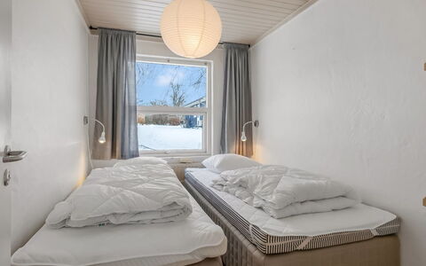 Menke - 300M from the Sea: Bedroom, Bed, Bedding, Bed Sheet, Ceiling, Interior Design, Lighting, Bed Frame, Room, Throw Pillow