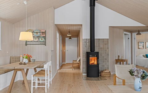 Fridhild - 450M from the Sea: Flooring, Floor, Wood, Interior Design, Wood Flooring, Ceiling, Furniture, Room, Light Fixture, Living Room