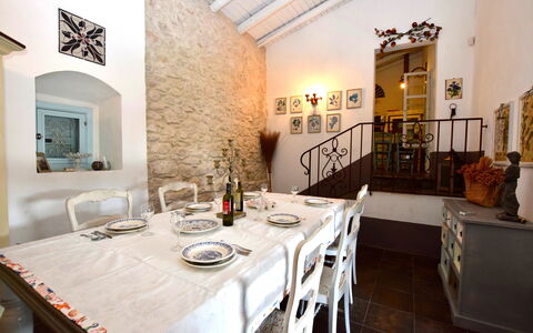 Villa Fontanazza: Furniture, Interior Design, Wall, Table, Chair, Flooring, Wood, Ceiling, Dining Room, Kitchen & Dining Room Table