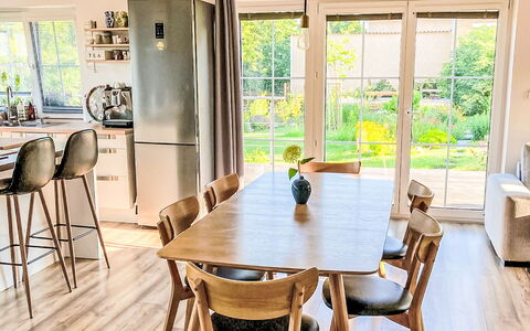 Hillside View: Furniture, Interior Design, Flooring, Wood Flooring, Chair, Floor, Wood, Kitchen & Dining Room Table, Dining Room, Table