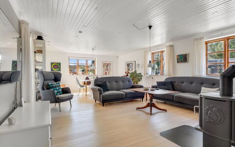 Fausta - 2Km from the Sea: Furniture, Couch, Interior Design, Wood, Living Room, Flooring, Ceiling, Floor, Home, Wood Flooring