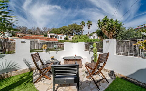 Rincón del Sol: Furniture, Wood, Chair, Floor, Sea, Balcony, Fence, Deck, Hardwood, Wood Stain