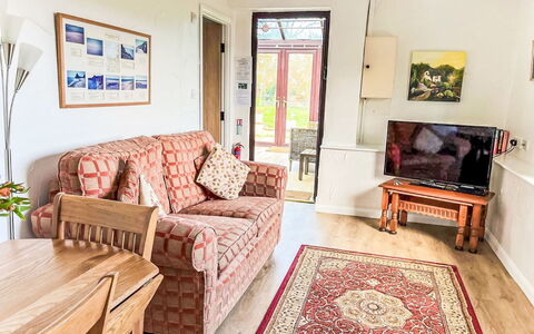 Barley Cottage: Furniture, Wood, Chair, Floor, Sea, Balcony, Fence, Deck, Hardwood, Wood Stain