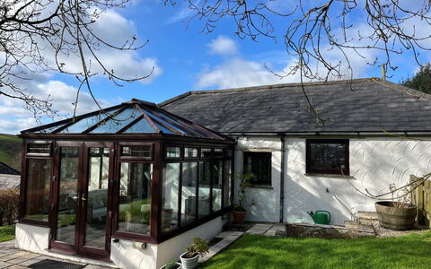 Barley Cottage: Furniture, Wood, Chair, Floor, Sea, Balcony, Fence, Deck, Hardwood, Wood Stain
