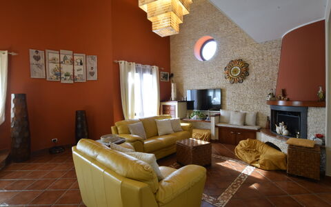 Villa Ina: Furniture, Interior Design, Wall, Flooring, Ceiling, Wood, Room, Living Room, Floor, Lighting