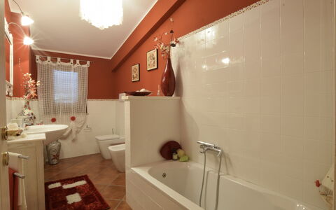 Villa Ina: Bathroom, Plumbing Fixture, Interior Design, Flooring, Bathtub, Floor, Tap, Sink, Bathroom Sink, Plumbing