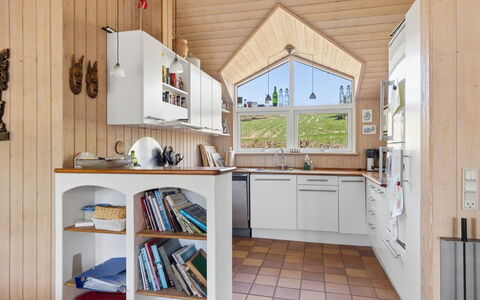 Euphemia - 200M from the Sea: Interior Design, Wood, Kitchen, Furniture, Flooring, Ceiling, Home, Cabinetry, Floor, Countertop