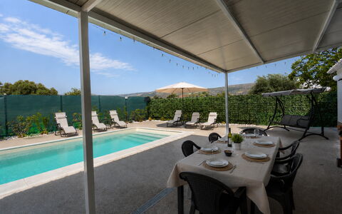 Villa Cosentini: Outdoor Furniture, Swimming Pool, Shade, Chair, Flowerpot, Houseplant, Eco Hotel, Patio, Landscaping, Resort