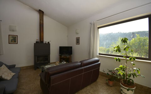 Villa del Monte: Furniture, Interior Design, Room, Flooring, Ceiling, Floor, Living Room, Couch, Picture Frame, Hardwood